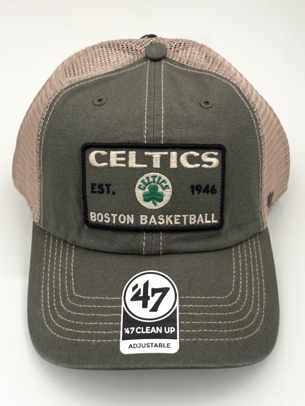 '47 Brand Boston Celtics Clean Up Wabash Trucker Snapback Adjustable Hat NBA NWT